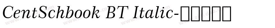 CentSchbook BT Italic字体转换